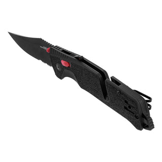 SOG Trident AT Serrated - Black and Red