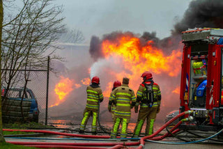 Firefighters extinguishing a fire