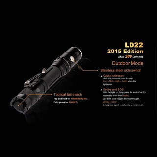 Fenix LD22 2.0 Edition 800 Lumen Handheld Tactical Flashlight