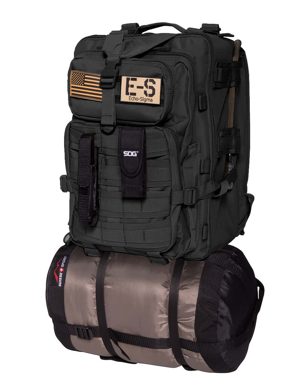 SPUNKER Survival Gear - 15 in 1 Emergency Backpack Survival Kit