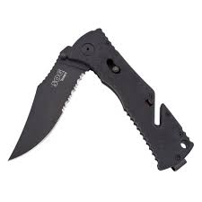 SOG Trident AT Serrated - Black and Red